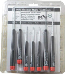 Wiha - 7 Piece, 0.71 to 3mm Precision Hex Driver Set - Comes in Display Box - A1 Tooling