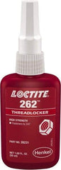 Loctite - 50 mL Bottle, Red, High Strength Liquid Threadlocker - Series 262, 24 hr Full Cure Time, Hand Tool, Heat Removal - A1 Tooling