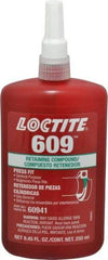 Loctite - 250 mL Bottle, Green, Medium Strength Liquid Retaining Compound - Series 609, 24 hr Full Cure Time, Heat Removal - A1 Tooling