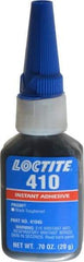 Loctite - 0.70 oz Bottle Black Instant Adhesive - Series 410, 90 sec Fixture Time, 24 hr Full Cure Time, Bonds to Metal, Plastic & Rubber - A1 Tooling