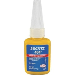 Loctite - 0.33 oz Bottle Clear Instant Adhesive - Series 404, 30 sec Fixture Time, 24 hr Full Cure Time, Bonds to Plastic & Rubber - A1 Tooling