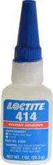 Loctite - 1 oz Bottle Clear Instant Adhesive - Series 414, 20 sec Fixture Time, 24 hr Full Cure Time, Bonds to Metal, Plastic & Rubber - A1 Tooling