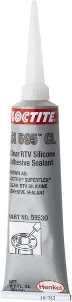 Loctite - 80 mL Tube Clear RTV Silicone Joint Sealant - 30 min Tack Free Dry Time, 24 hr Full Cure Time, Series 160 - A1 Tooling