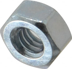 Value Collection - 1/4-20 UNC Steel Right Hand Hex Nut - 7/16" Across Flats, 7/32" High, Zinc-Plated Finish - A1 Tooling