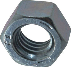 Value Collection - 3/8-16 UNC Steel Right Hand Hex Nut - 9/16" Across Flats, 21/64" High, Zinc-Plated Finish - A1 Tooling