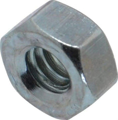 Value Collection - 1/4-20 UNC Steel Right Hand Hex Nut - 7/16" Across Flats, 7/32" High, Zinc-Plated Finish - A1 Tooling