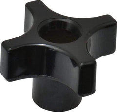 Gibraltar - 1-1/2" Head Diam, 4 Point Lobed Knob - 5/16-18 Hole, Phenolic, Black - A1 Tooling