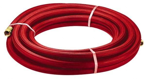 Parker - 25' Long, 3/4" Male x Female GHT, -40 to 200°F, Rubber High Temp & High Pressure Hose - 5/8" ID, Red, 125 psi - A1 Tooling