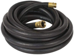 Parker - 25' Long Contractor Hose - 3/4" Diam, 3/4" GHT, Rubber, 100 psi, Black - A1 Tooling