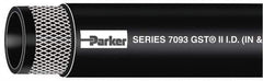 Parker - 1/4" ID x 1/2" OD 25' Long Multipurpose Air Hose - MNPT x MNPT Ends, 300 Working psi, -40 to 212°F, 1/4" Fitting, Red - A1 Tooling