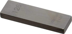 Mitutoyo - 0.126" Rectangular Steel Gage Block - Accuracy Grade AS-1, Includes Certificate of Inspection - A1 Tooling