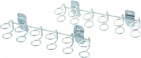 Triton - 3/4" ID, 9" Long 2 Pack, 9" Wide Multi-Ring Tool Holder 3/4" Ring ID & 1-3/4" Deep Pegboard Hooks - 1-3/4" Projection, Steel - A1 Tooling