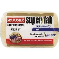 Wooster Brush - 3/8" Nap, 4" Wide Paint Roller - Medium Texture, Synthetic Knit - A1 Tooling