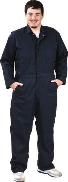 VF Imagewear - Size 46 Regular, Navy Blue, Zipper, General Purpose Coverall - 46" Chest, Cotton, Polyester, 7 Pockets - A1 Tooling