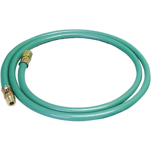 Dynabrade - 8mm ID x 12.7" OD 5' Long Multipurpose Air Hose - Male/Female Ends, 90 Working psi, Green - A1 Tooling