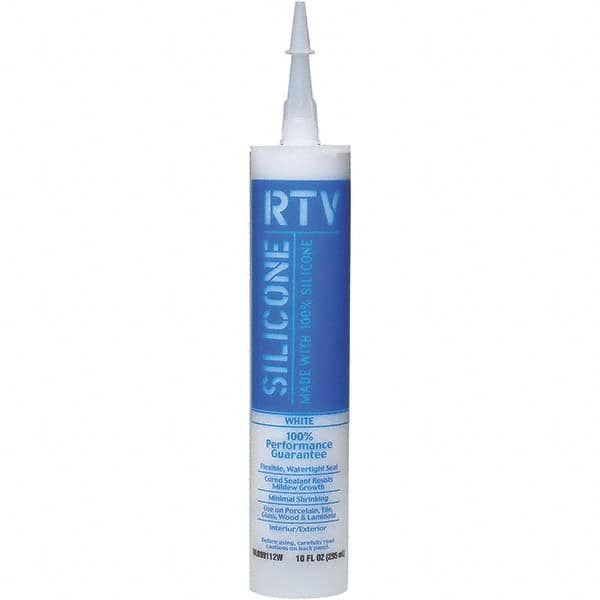 White Lightning - 10 oz Tube White RTV Silicone Sealant - 5 to 7 Days Full Cure Time - A1 Tooling