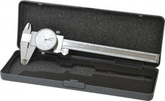 Fowler - 0mm to 6" Range, 0.001" and 0.02 mm Graduation, 0.1" per Revolution, Dial Caliper - White Face, 1.56" Jaw Length - A1 Tooling