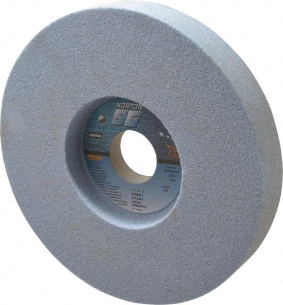 Norton - 7" Diam x 1-1/4" Hole x 1" Thick, I Hardness, 60 Grit Surface Grinding Wheel - Ceramic, Type 5, Medium Grade, 3,600 Max RPM, Vitrified Bond, One-Side Recess - A1 Tooling