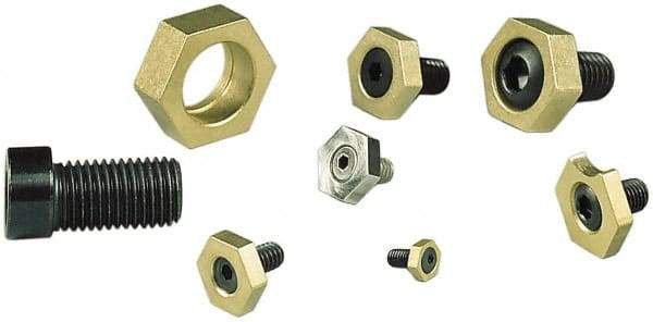 Mitee-Bite - 1/2", Brass, Hex Clamp Washer - 5/32" Overall Height - A1 Tooling