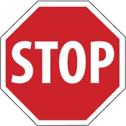 NMC - "Stop", 30" Wide x 30" High, Aluminum Stop & Yield Signs - 0.063" Thick, White on Red, Octagon, Post Mount - A1 Tooling