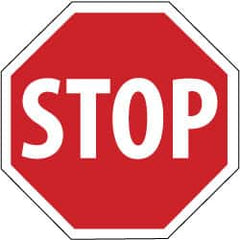 NMC - "Stop", 30" Wide x 30" High, Aluminum Stop & Yield Signs - 0.063" Thick, White on Red, Octagon, Post Mount - A1 Tooling