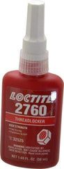 Loctite - 50 mL Bottle, Red, High Strength Liquid Threadlocker - Series 2760, 24 hr Full Cure Time, Hand Tool, Heat Removal - A1 Tooling