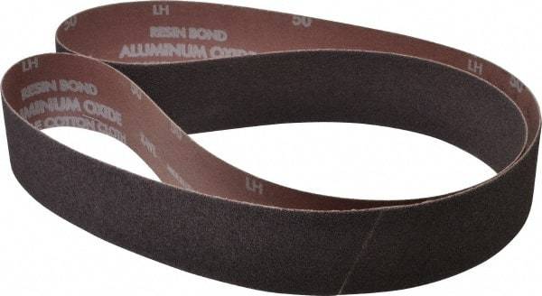 Norton - 2" Wide x 60" OAL, 50 Grit, Aluminum Oxide Abrasive Belt - Aluminum Oxide, Coarse, Coated, Series R228 - A1 Tooling