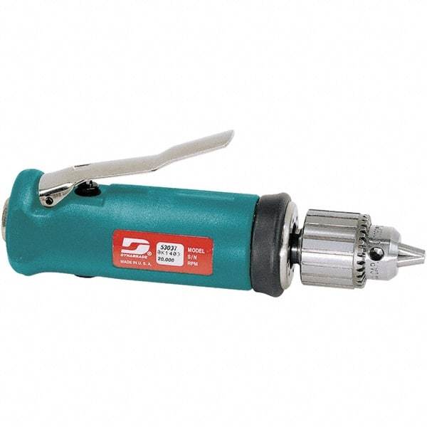 Dynabrade - 1/4" Keyed Chuck - Inline Handle, 20,000 RPM, 0.5 hp, 90 psi - A1 Tooling