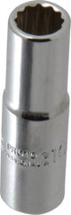 Proto - 3/8" Drive, Deep Hand Socket - 12 Points, 2-1/8" OAL, Chrome Finish - A1 Tooling