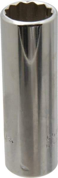 Proto - 3/8" Drive, Deep Hand Socket - 12 Points, 2-3/4" OAL, Chrome Finish - A1 Tooling