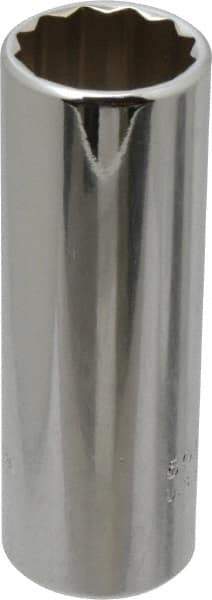 Proto - 3/8" Drive, Deep Hand Socket - 12 Points, 2-3/4" OAL, Chrome Finish - A1 Tooling