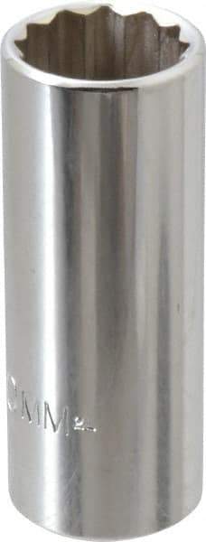 Proto - 3/8" Drive, Deep Hand Socket - 12 Points, 2-3/4" OAL, Chrome Finish - A1 Tooling