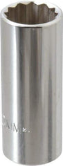 Proto - 3/8" Drive, Deep Hand Socket - 12 Points, 2-3/4" OAL, Chrome Finish - A1 Tooling