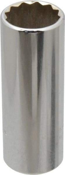 Proto - 3/8" Drive, Deep Hand Socket - 12 Points, 2-3/4" OAL, Chrome Finish - A1 Tooling