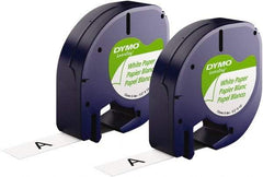 Dymo - 1/2" Wide x 156" Long, Black on White Paper Label Printer Cartridge - For DYMO Letratag Printers - A1 Tooling