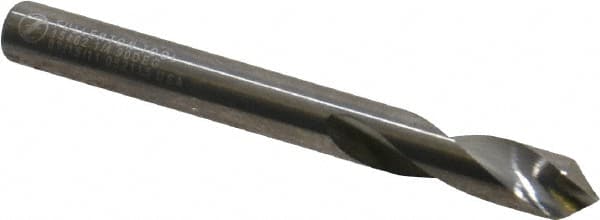 Made in USA - 1/4" Body Diam, 90°, 2-1/2" OAL, Solid Carbide Spotting Drill - A1 Tooling