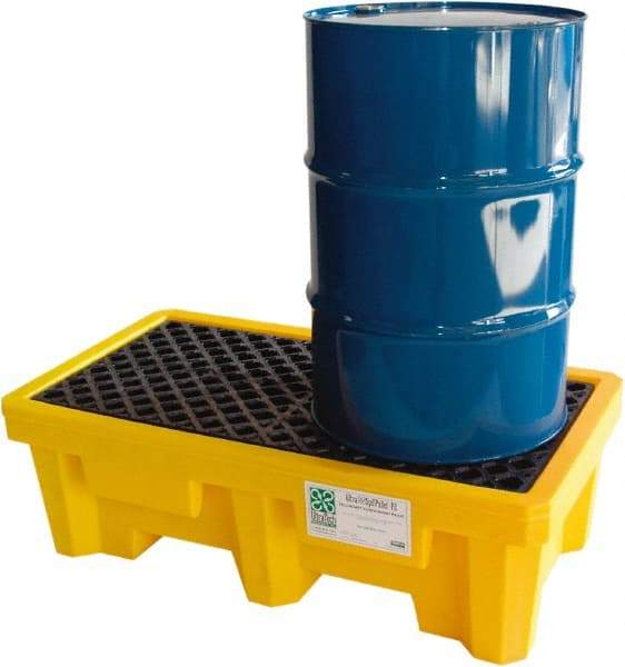 UltraTech - 66 Gal Sump, 3,000 Lb Capacity, 2 Drum, Polyethylene Spill Deck or Pallet - 53" Long x 29" Wide x 17" High, Liftable Fork, Drain Included, Inline Drum Configuration - A1 Tooling