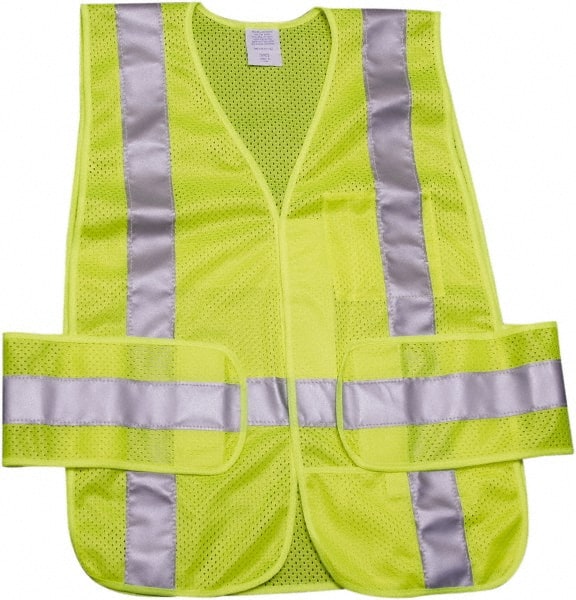 Ability One - High Visibility Vests; Vest Style: Public Safety ; Vest Type: Hi Visibility ; Front Closure: Hook & Loop ; Material: Polyester ; Material Composition: Solid ; Color: Yellow; Lime; Silver - Exact Industrial Supply