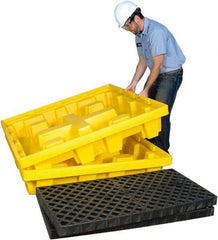 UltraTech - 66 Gal Sump, 6,000 Lb Capacity, 4 Drum, Polyethylene Spill Deck or Pallet - 51" Long x 51" Wide x 10" High, Liftable Fork, Drain Included, Low Profile, 2 x 4 Drum Configuration - A1 Tooling