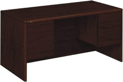 Hon - High Pressure Laminate Double Pedestal Desk - 60" Wide x 30" Deep x 29-1/2" High, Mahogany - A1 Tooling