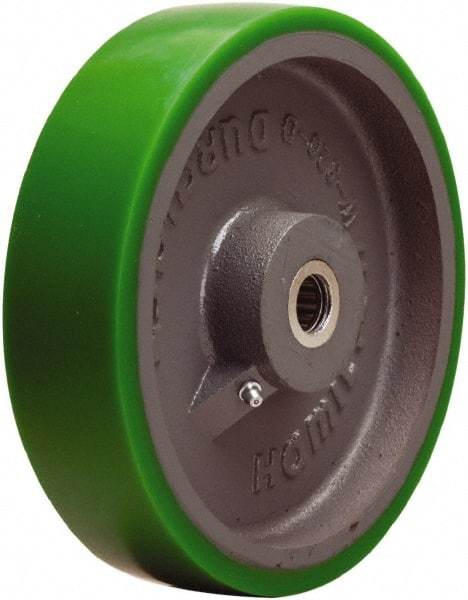 Hamilton - 8 Inch Diameter x 2 Inch Wide, Polyurethane on Cast Iron Caster Wheel - 1,500 Lb. Capacity, 2-1/4 Inch Hub Length, 5/8 Inch Axle Diameter, Straight Roller Bearing - A1 Tooling