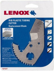 Lenox - Cutter Replacement Blade - Use with Lenox: 12123R1, Cuts PVC, CPVC, Pex, Polyethylene and Rubber Hose - A1 Tooling