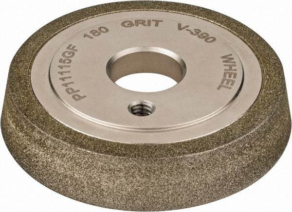 Darex - 3" Diam, 3/4" Hole Size, 1-1/4" Overall Thickness, 180 Grit, Type 12 Tool & Cutter Grinding Wheel - Medium Grade, Diamond - A1 Tooling