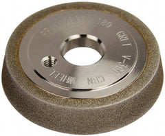 Darex - 3" Diam, 3/4" Hole Size, 1-1/4" Overall Thickness, 180 Grit, Type 12 Tool & Cutter Grinding Wheel - Medium Grade, CBN - A1 Tooling