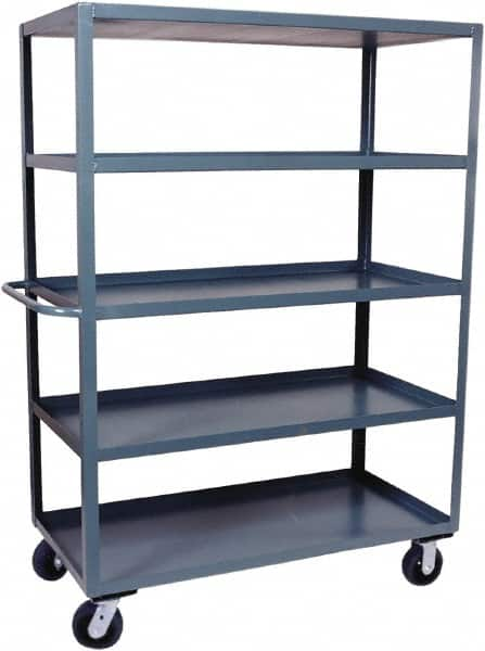 Jamco - 3,000 Lb Capacity, 24" Wide x 48" Long x 57-1/2" High Standard Utility Cart - 5 Shelf, Steel - A1 Tooling