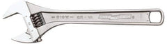 Channellock - 1-3/8" Jaw Capacity, 8" Standard Adjustable Wrench - Chrome Vanadium Steel, Chrome Finish - A1 Tooling