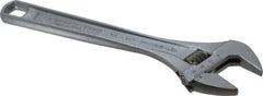 Channellock - 1-3/8" Jaw Capacity, 10" Standard Adjustable Wrench - Chrome Vanadium Steel, Chrome Finish - A1 Tooling