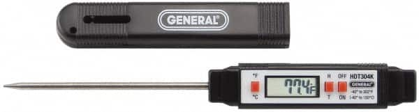 General - -40 to 302°F, -40 to 150°C, Digital Pocket Thermometer - Accurate to 1.8°F, Stainless Steel - A1 Tooling