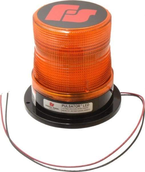 Federal Signal Emergency - Class II Candelas, Variable Flash Rate, Permanent Mount Emergency LED Beacon Light Assembly - Powered by 12 to 24 Volts, Amber - A1 Tooling