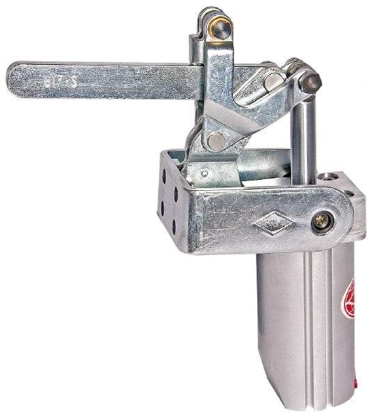 De-Sta-Co - 4,000 Lb Inner Hold Capacity, Vert Mount, Air Power Hold-Down Toggle Clamp - 1/4 NPT Port, 145 Max psi, 91° Bar Opening, 106.68mm Height Under Bar - A1 Tooling